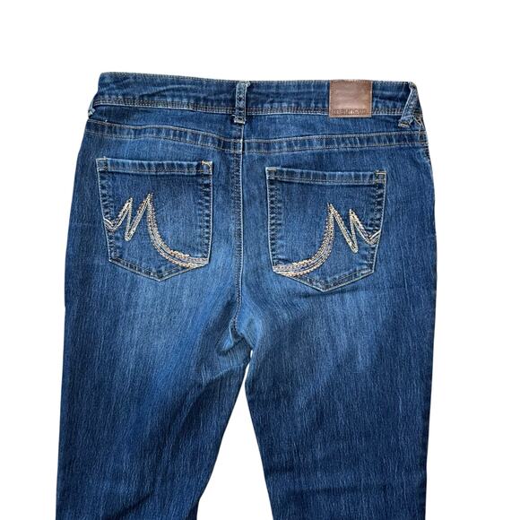 Maurice’s Dark Wash Blue Denim Jeans Women’s 8 Casual Midrise Stitching - Picture 5 of 11